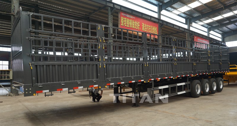 4axles 70 ton side wall fence cargo trailer 4axles 70 ton side wall fence cargo trailer