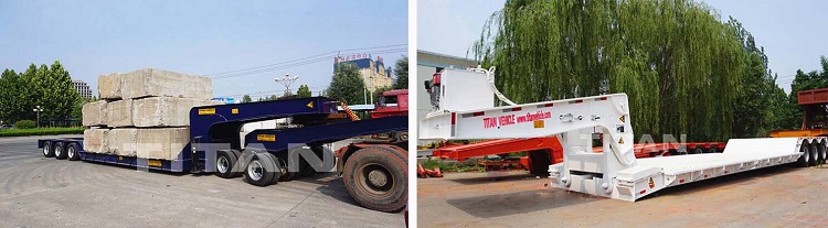 60/80/100 tons Low bed semi trailer manufacturers | Lowbed trailer for sale south africa