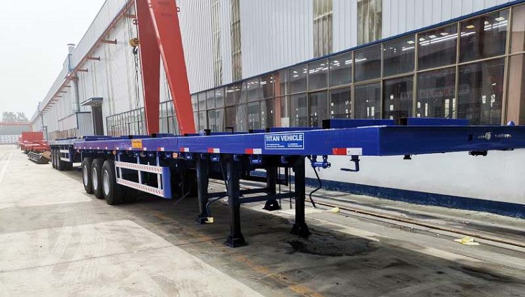 3 axle extendable flatbed trailer for Namibia