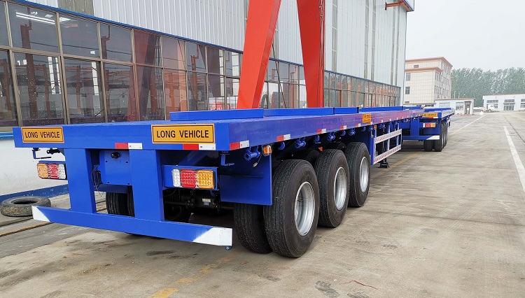 3 axle extendable flatbed trailer for Namibia