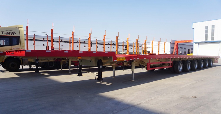 3 axle extendable flatbed trailer for Namibia