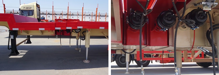 3 axle extendable flatbed trailer for Namibia