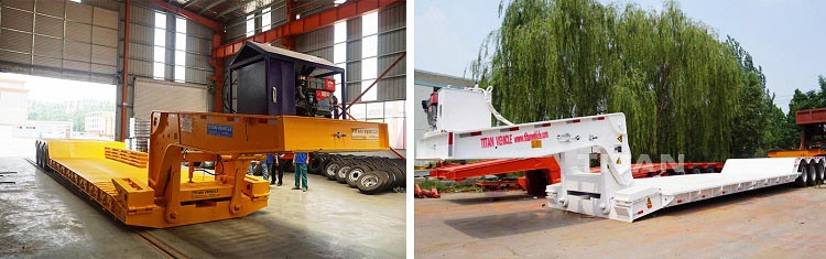 4 Axle 100 Tons Low Loader Lowbed Trailer for Sale in Burkina Faso