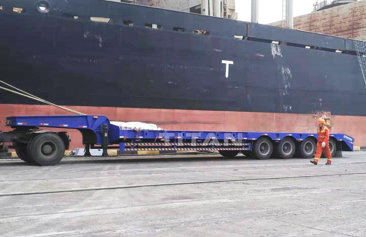 4 Axle 100 Tons Low Loader Lowbed Trailer for Sale in Burkina Faso