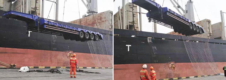 4 Axle 100 Tons Low Loader Lowbed Trailer for Sale in Burkina Faso