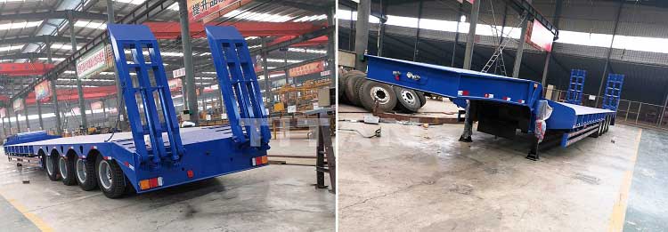 4 Axle 100 Tons Low Loader Lowbed Trailer for Sale in Burkina Faso