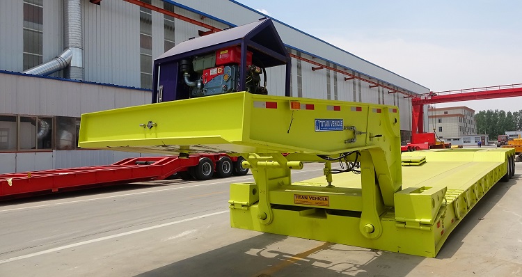 3 Axle 100 Tons Detachable Mining Lowboy Trailer for Sale in Guinea