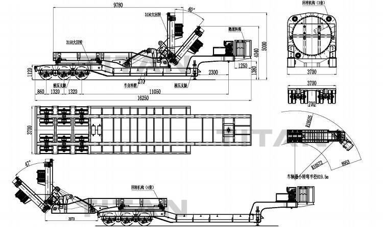 Analysis of Wind Blade Transporting Technology Windmill Blade Trailer