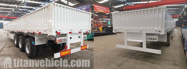 China 3 Axle Side Wall Semi Trailer for Sale in Sudan Port