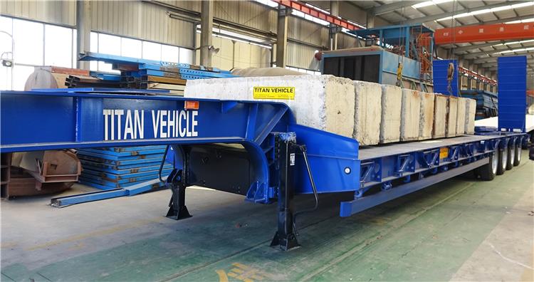 Heavy Duty 100T Low Bed Trailer dimension