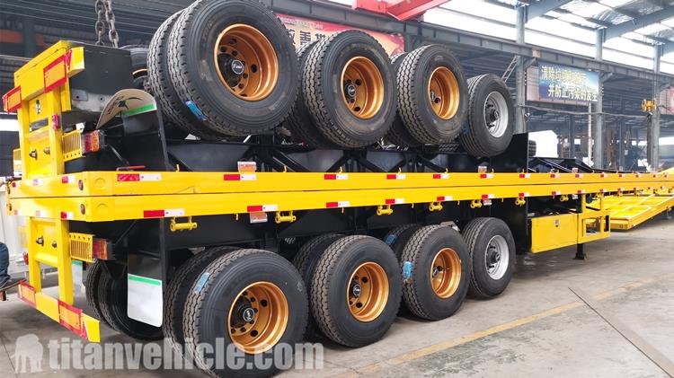4 Axle Flatbed Trailer with Front Wall for Sale In Zimbabwe Bulawayo