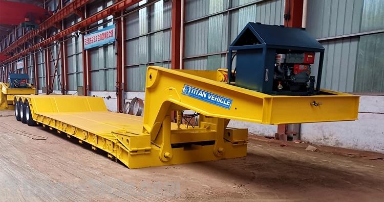 150 Ton 4 Axle Low Deck Gooseneck Trailer will be sent to Ghana Harbour