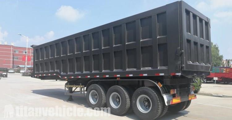 Hydraulic 40CBM Tipper Trailer for Sale In Ghana Tema Harbour