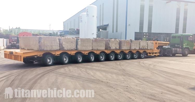 10 Axle 120 Ton Telescopic Trailer will be sent to Vietnam