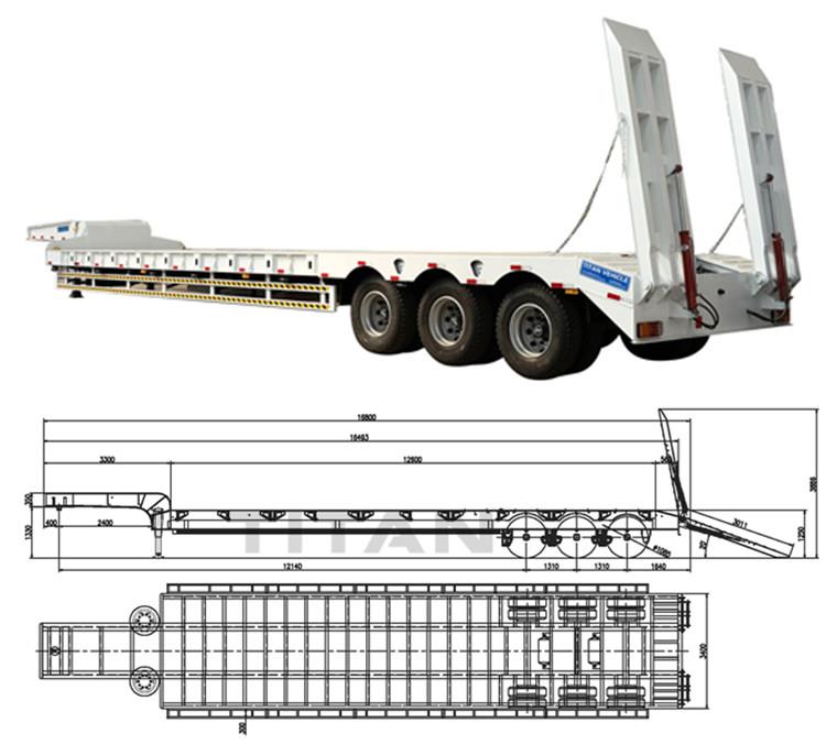 Multi Types of Low Bed Truck Trailer for Sale in Zimbabwe