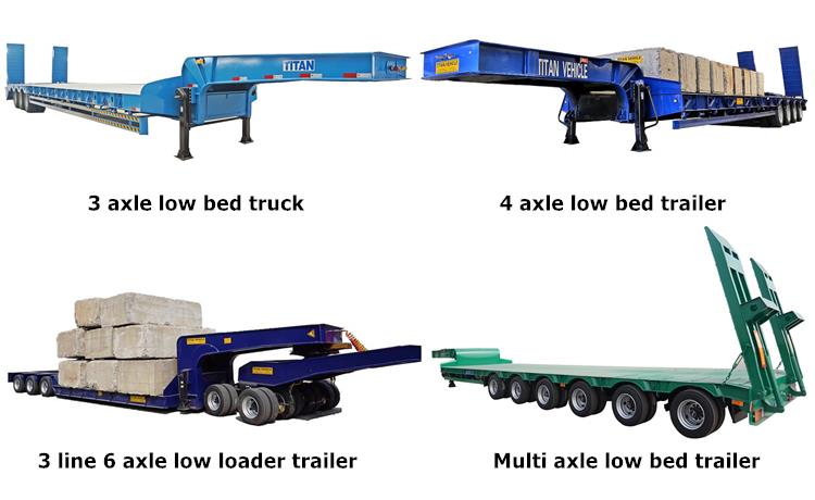 Multi Types of Low Bed Truck Trailer for Sale in Zimbabwe