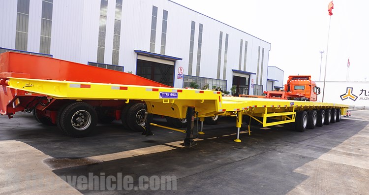 6 Axle 62 Meters Extendable Trailer for Blade will be Sent to Hai Phong Vietnam