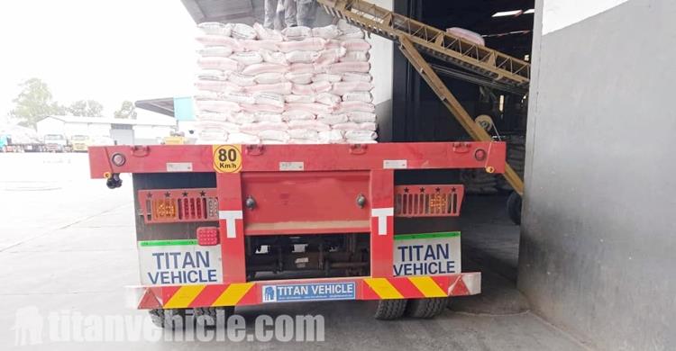 Package of 3 Axle Flatbed Trailer and 50 Ton Side Wall Semi Trailer for Sale