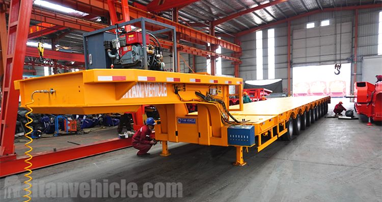 10 Axle Extendable Low Bed Trailer will be Sent to Vietnam