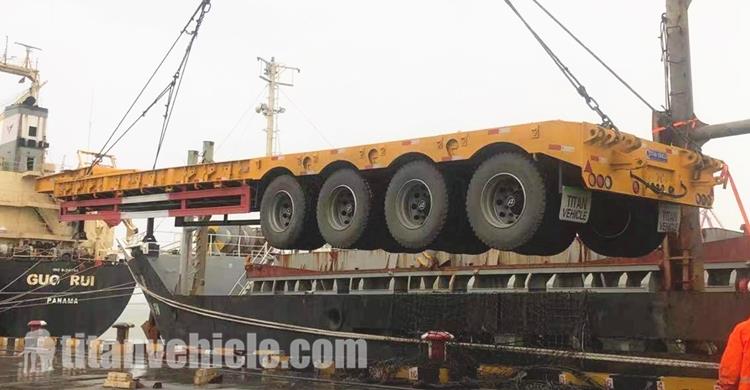 4 Axle 80 Ton Low Bed Truck Trailer for Sale In Chile Valpara&iacute;so