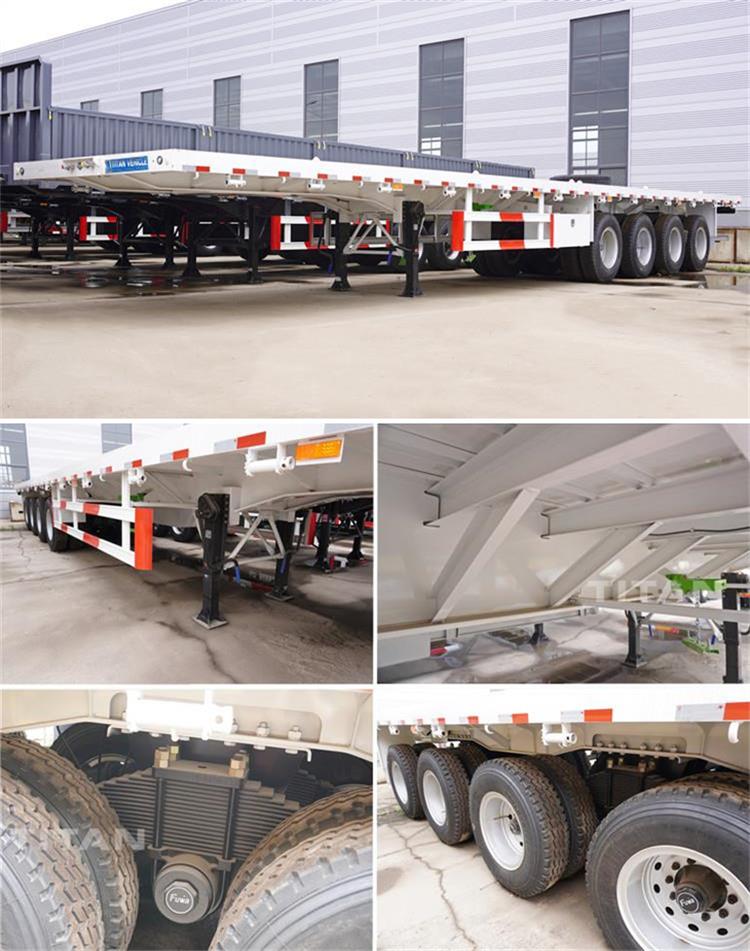 4 Axle 48 ft Flatbed Trailer for Sale in Tanzania