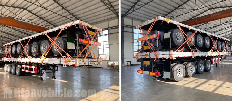 4 Axle 48 ft Flatbed Trailer for Sale in Tanzania