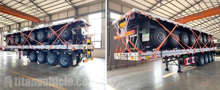 4 Axle 48 ft Flatbed Trailer for Sale in Tanzania