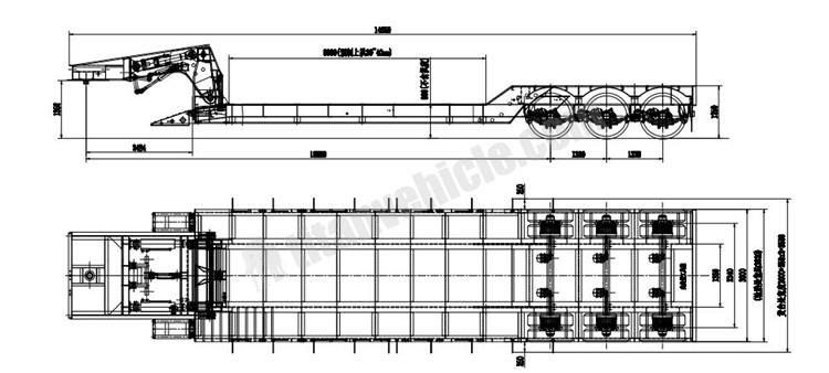 Tri Axle 80 Ton Detach Gooseneck Lowboy Trailer for Sale in Tanzania