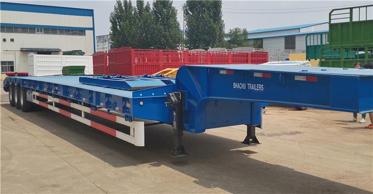 Tri Axle 80 Ton Low Bed Truck Trailer for Sale In Kenya