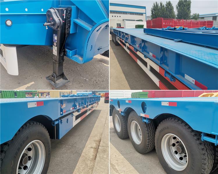 Tri Axle 80 Ton Low Bed Truck Trailer for Sale In Kenya