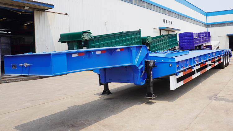 Tri Axle 80 Ton Low Bed Truck Trailer for Sale In Kenya