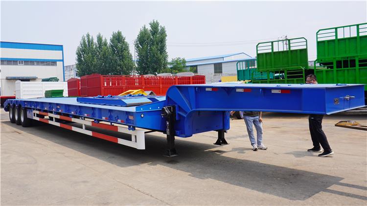 Tri Axle 80 Ton Low Bed Truck Trailer for Sale In Kenya