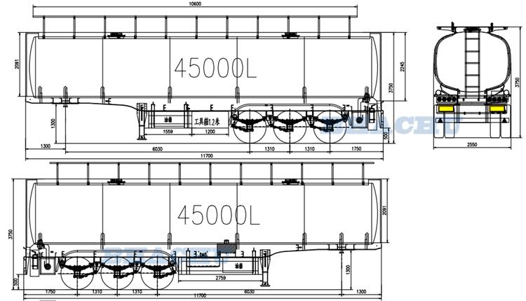 Bhachu 45000 Liters Fuel Tanker Trailers Prices for Sale In Kenya Mombasa