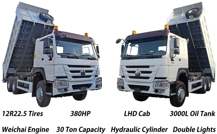 2025 New Sinotruk Howo Tipper Truck 380HP for Sale In Kenya - ZZ3257