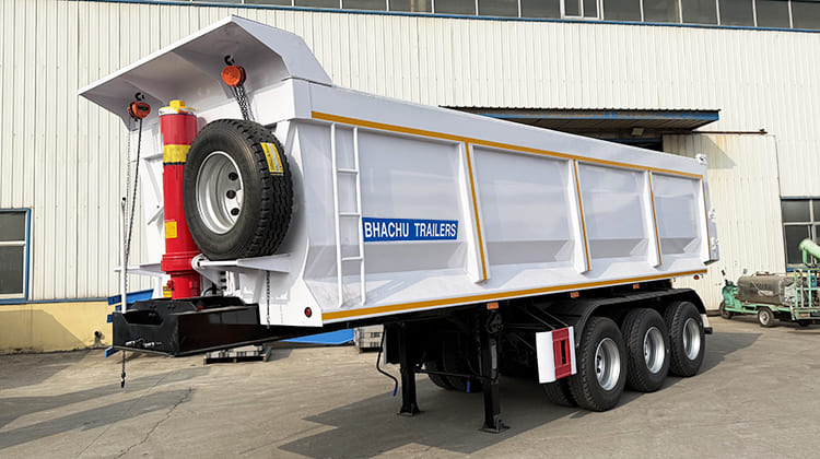 Tri/Triple/Three/3 Axle Hydraulic End Dump Semi Trailer for Sale in Tanzania