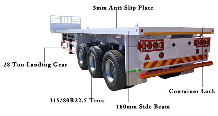 40 feet High Bed Trailer Truck for Sale In Uganda