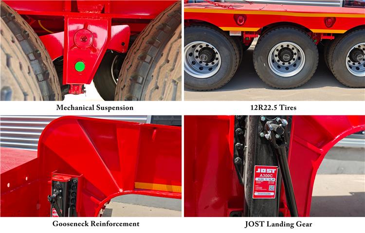 3 Axle 60 Ton Low Bed Trailer Price for Sale In Uganda Kampala