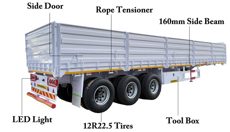 Superdoll Drop Side Trailer Manufacturer Co Ltd for Sale In Tanzania
