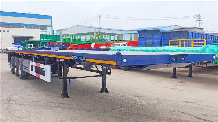 Bhachu 3 Axle Flatbed Trailer with Single Tires for Sale In Tanzania