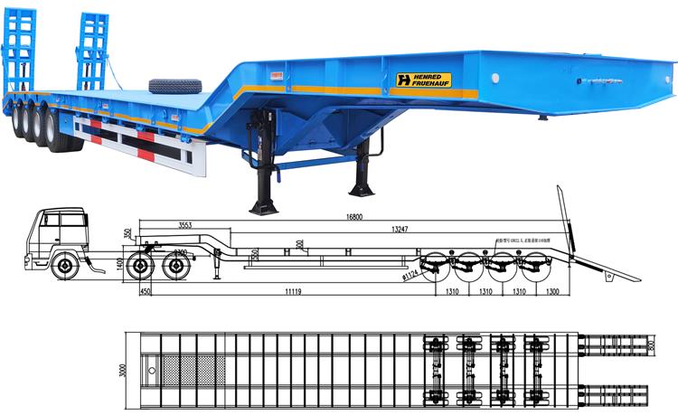 Henred Fruehauf 4 Axle 100 Ton Low Bed Trailer for Sale In Zimbabwe