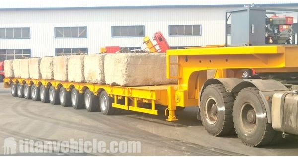 10 Axle 120 Ton Telescopic Trailer will be sent to Vietnam