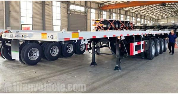 4 Axle 48 ft Flatbed Trailer for Sale in Tanzania