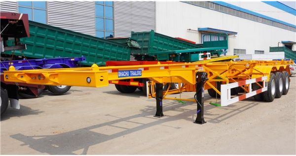 Bhachu Tri Axle 40ft Container Chasiss Trailer will be export to Kenya