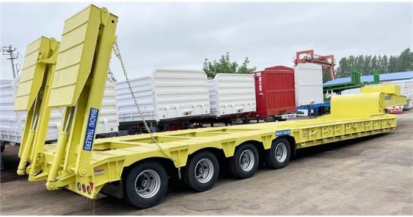 4 Line 8 Axle Low Loader Trailer will ship to Kenya