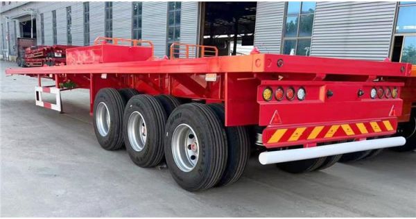 Tri Axle 40 ft Flatbed Trailer will ship to Tanzania